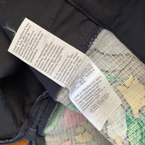 J Crew Floral Basketweave Blue Shorts with Side Zip Size 2 - Picture 9 of 13